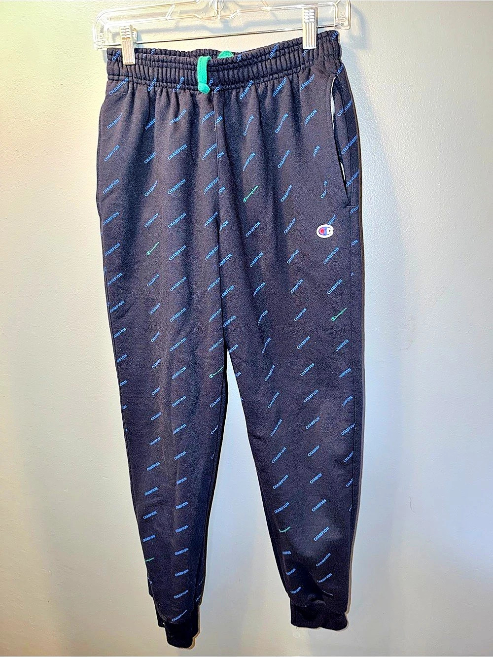 Champion All-Over Print Script Logo Jogger Sweatpants